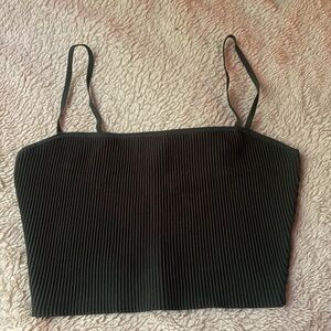 Aritzia Babaton Sculpt Knit Cropped Camisole - Dark Green